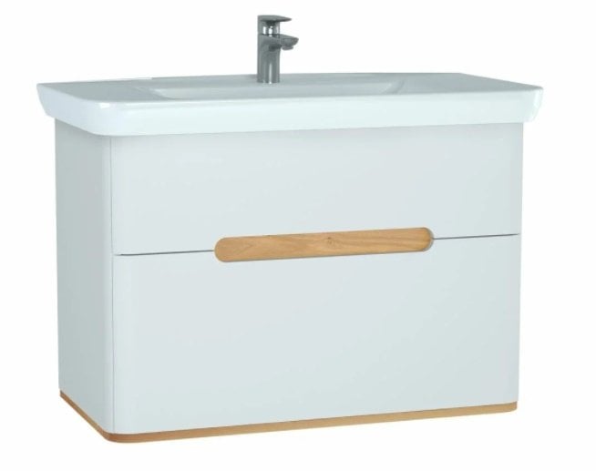 Vitra Sento Lavabo Dolabı 100 cm Çift Çekm.Mat Beyaz,60826